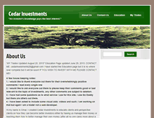Tablet Screenshot of cedarinvestments.com